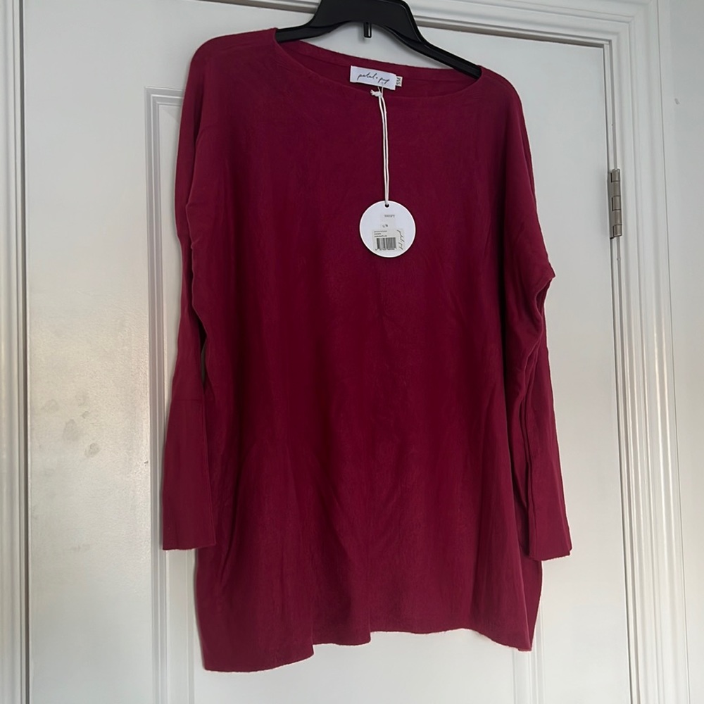 PETAL + PUP CRANBERRY SWEATER NWT